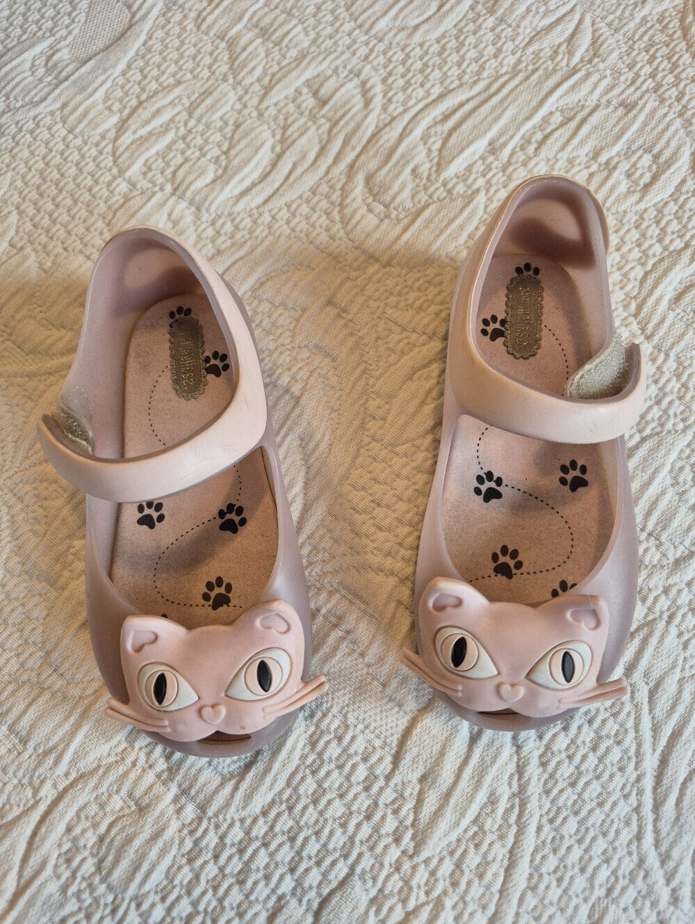 Mini Melissa Ultragirl II toddler girls size 9 GUC well loved cat shoes GUC